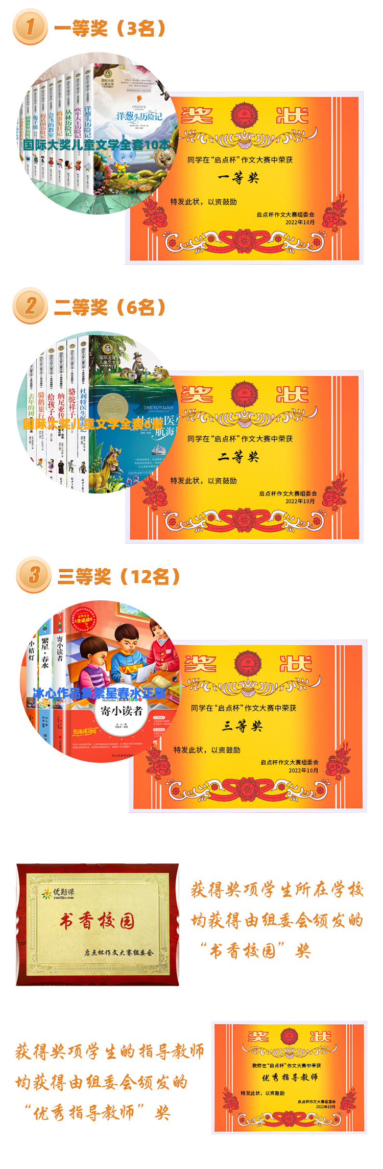 启点学杯作文大赛活动奖品